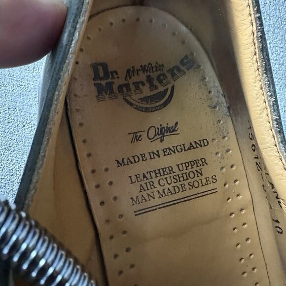 Dr. Martens Made in England Dusty Green Leather Oxford Shoes Men’s UK 10 US 11